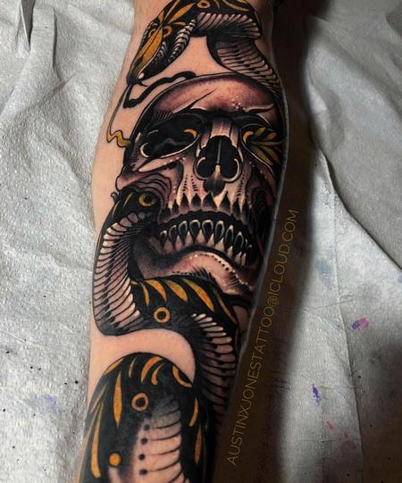 Rick Mcgrath - Skull and Snake Tattoo