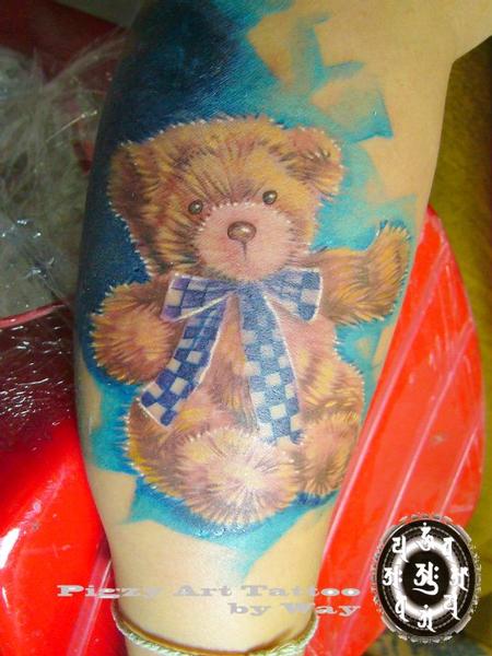 Tattoos - Color Teddy Bear Tattoo - 60507