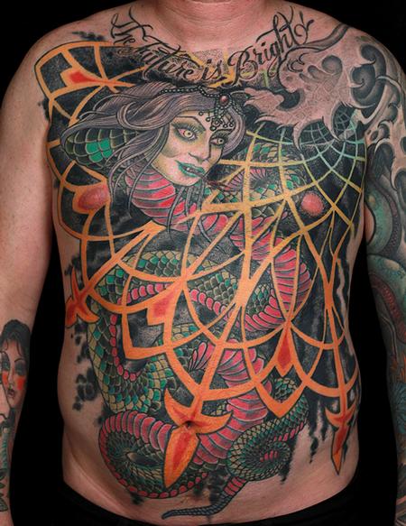 Tattoos - Snake Lady Torso - 128060