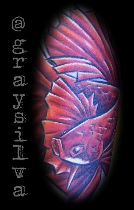 Tattoos - Fighting fish - 120442