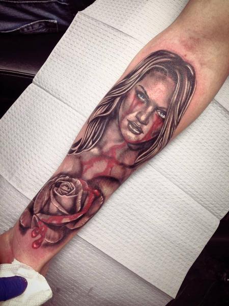 Tattoos - crying blood girl  - 86299