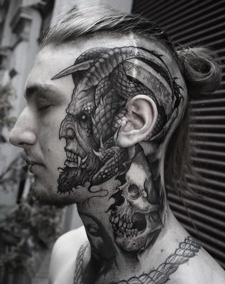 Tattoos - Face Devil - 141424