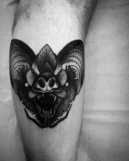 Tattoos - bat leg - 127124