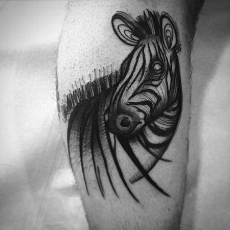 Tattoos - zebra head - 127142