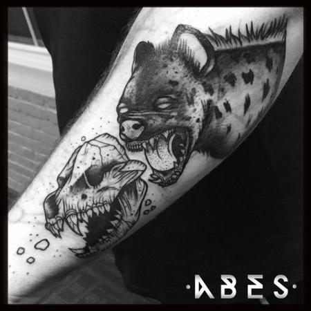 Tattoos - black hyena - 114947