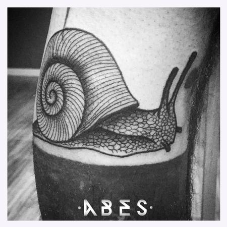 Tattoos - white snail - 114949