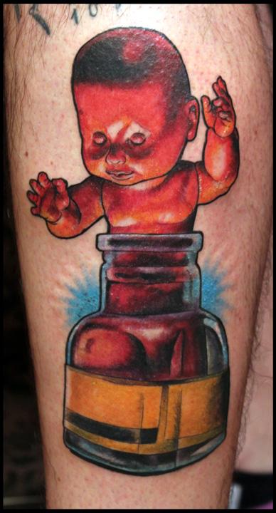 Tattoos - doll ink bottle - 54864
