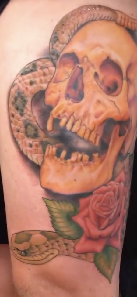 Tattoos - Skull and Snake Tattoo - 143573