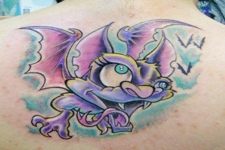 Tattoos - Cartoon Bat Tattoo - 62849
