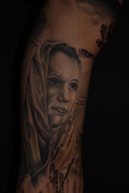 Tattoos - Religgious arm in progress - 64956