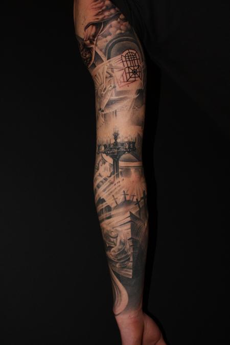 Tattoos - Religious arm in progress - 64953