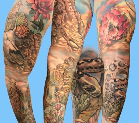 Tattoos - Damon Conklin Desert Rattle Snake - 131215