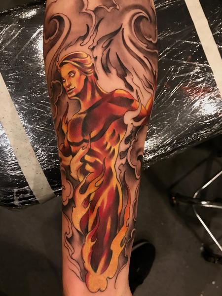 Tattoos - Damon Conklin Man On Fire - 131218
