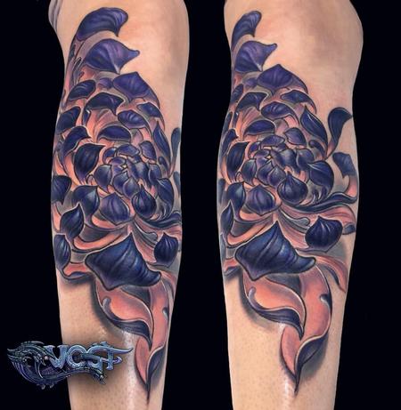 Tattoos - Color Flower Tattoo - 140656