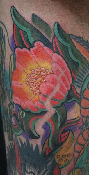 Tattoos - Color Flower Tattoo - 60512