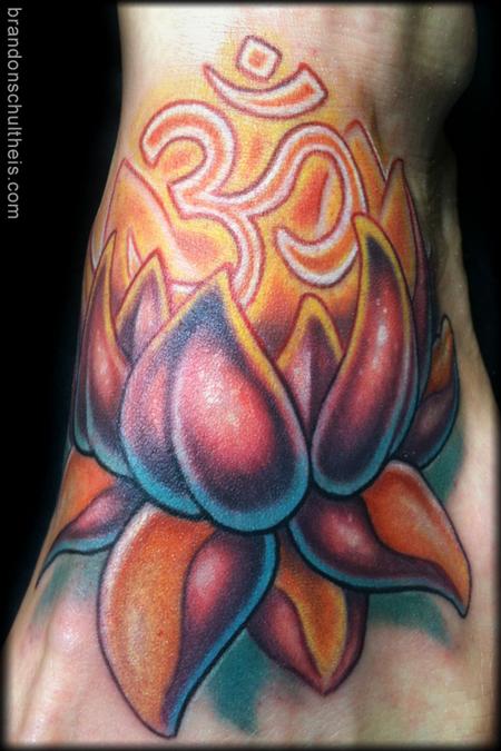 Tattoos - Glowing Ohm and Lotus  - 63675