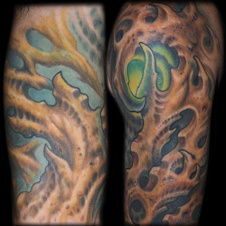 Tattoos - Bio Organic Half Sleeve Details - 95845