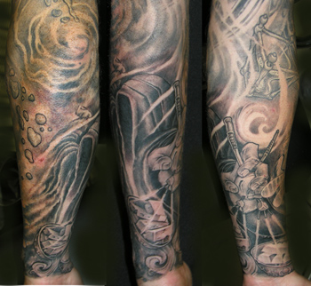 Tattoos - time sleeve forarm - 21618