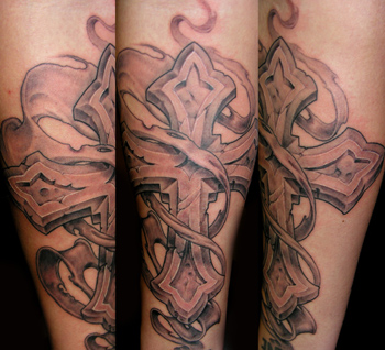 Tattoos - cross - 28523
