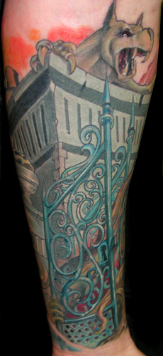Tattoos - cemetery sleeve Inner forarm  - 19052