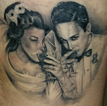 Tattoos - Grandparents portrait - 22617