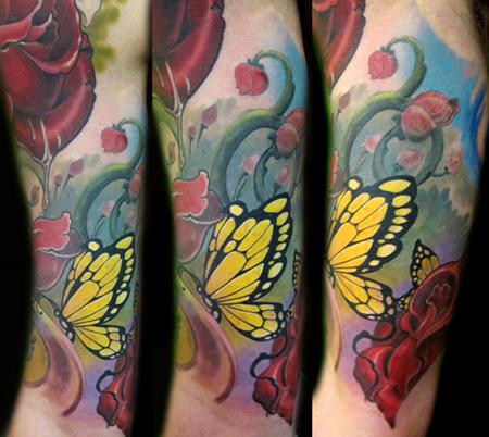 Tattoos - Yellow butterflies - 56400