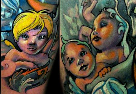Tattoos - Cherubs sleeve detail - 56403