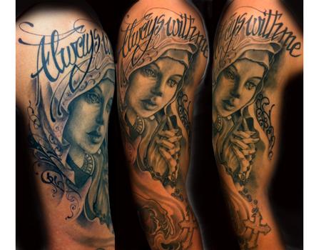 Tattoos - praying mary - 62280