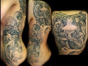 Tattoos - Mucha ribs panel - 36501