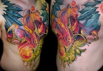 Tattoos - Phoenix side views - 36345