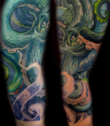 Tattoos - Octopus sleeve detail - 56391