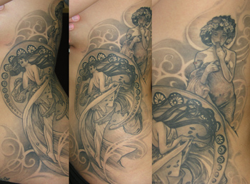 Tattoos - Mucha ribs - 33224