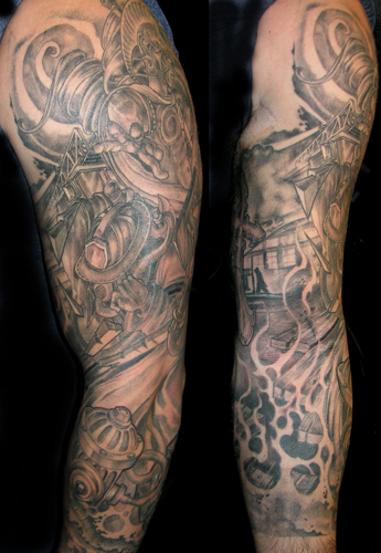 Tattoos - Firefighter sleeve - 16914