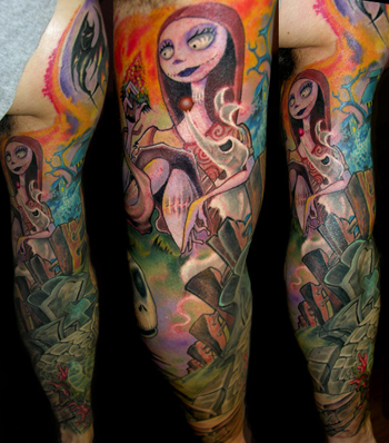 Tattoos - Nightmare sleeve inner arm - 24518