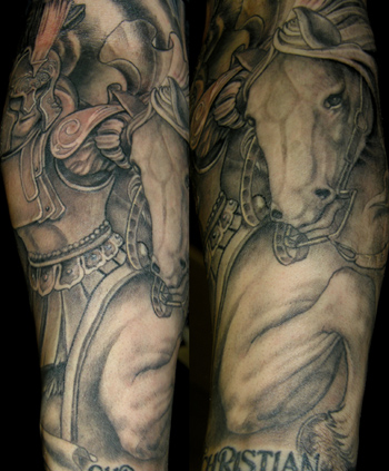 Tattoos - st george and horse - 27194