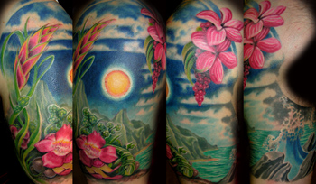 Tattoos - Tropical landscape - 27195