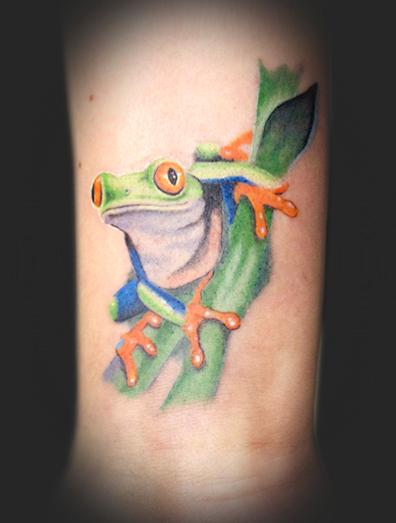 Tattoos - Red-eyed Tree Frog - 62983