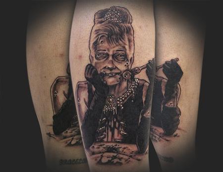 Tattoos - Zombie Hepburn Portrait - 62856