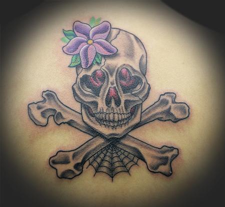 Tattoos - Girly Skull and Crossbones - 61040