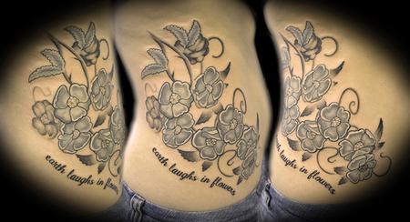 Tattoos - Monochromatic Flowers - 60378