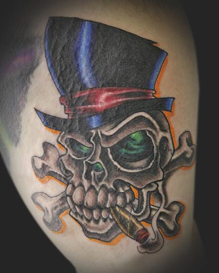 Tattoos - Tophat Skull - 61047