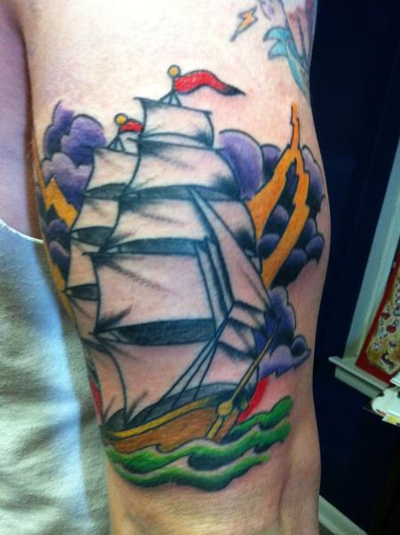 Tattoos - Color Ship Tattoo - 60943