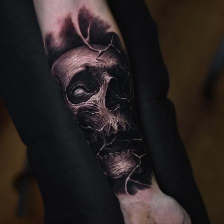 Tattoos - Skull forearm tattoo - 140653