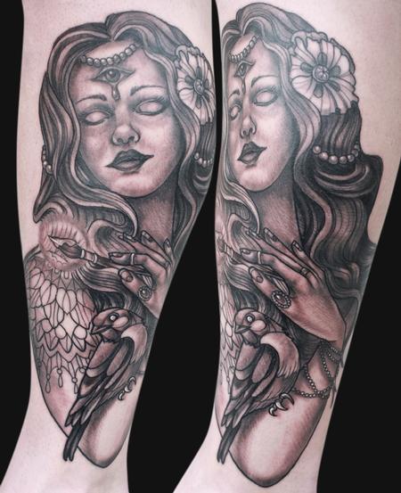 Tattoos - Artist with third eye tattoo - 92131 Rocko Tattoos
