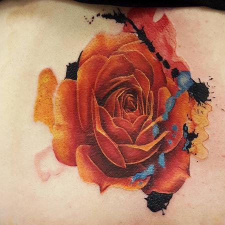Tattoos - Rose watercolour - 117615