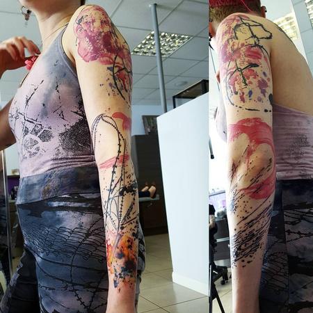 Tattoos - abstract minimal sleeve - 117613