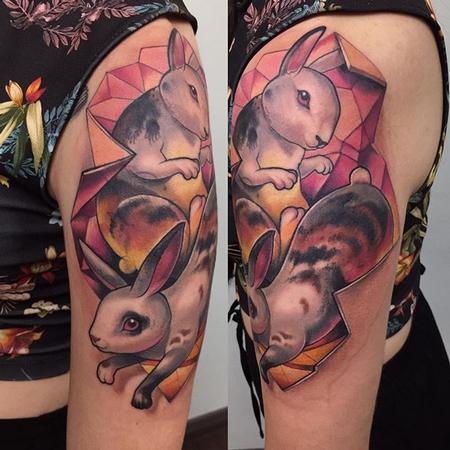 Tattoos - Neotraditional rabbit - 133095