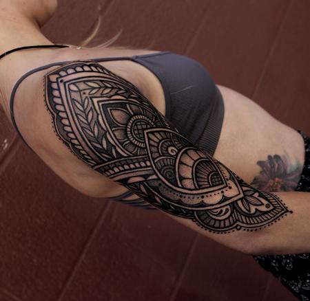 Tattoos - Henna inspired upper arm tattoo - 122275