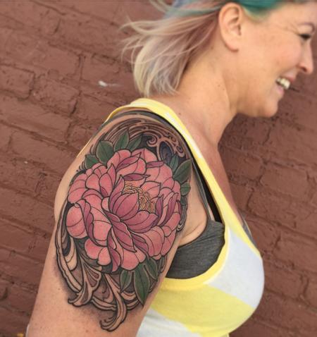 Tattoos - Pink peony tattoo - 119433