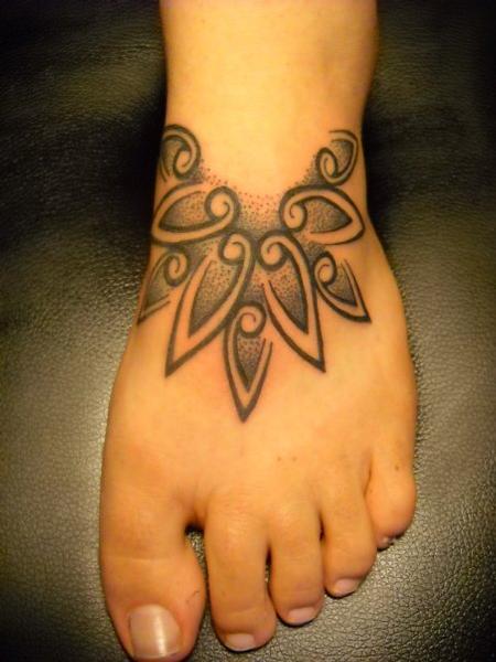 Tattoos - Blackwork on Foot Tattoo - 61315